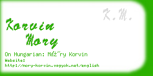korvin mory business card